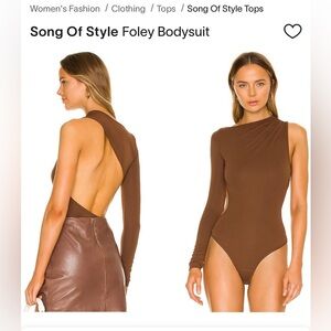 Song of Style | Foley Bodysuit in Chocolate Brown Size XS